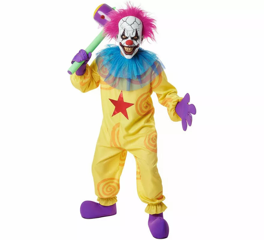 Translation missing: en.Disfraz de Payaso Asesino Aterrador amarillo para hombre