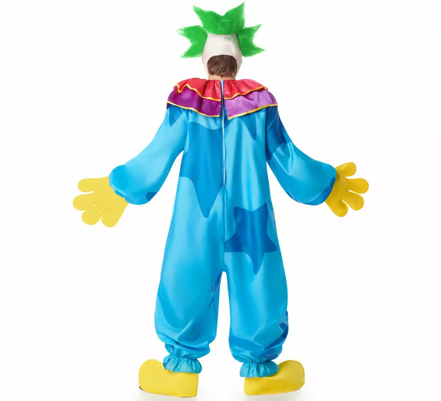 Translation missing: en.Disfraz de Payaso Asesino Aterrador azul para hombre