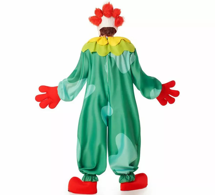 Disfraz de Payaso Asesino Aterrador verde para hombre