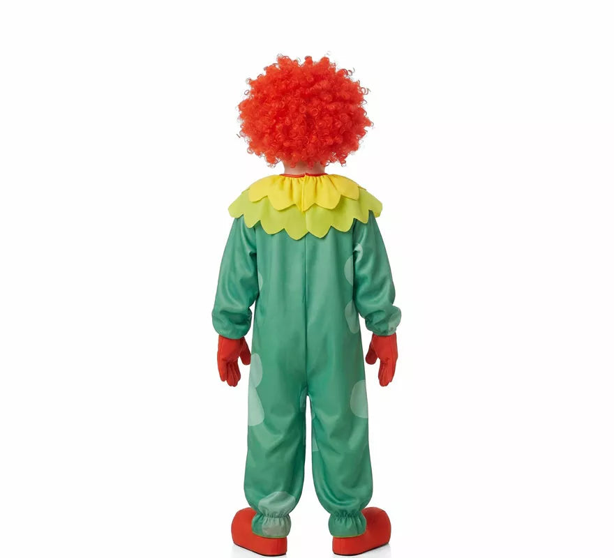 Translation missing: en.Disfraz de Payaso Asesino Aterrador verde para niño