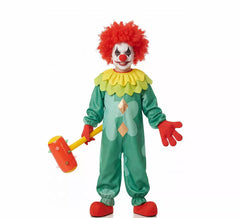 Green Scary Killer Clown Costume for Boys