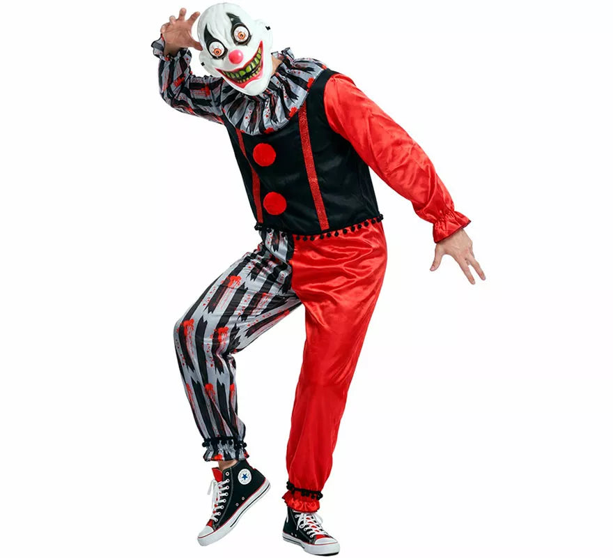 Translation missing: en.Disfraz de Payaso Asesino Loco con Máscara para hombre