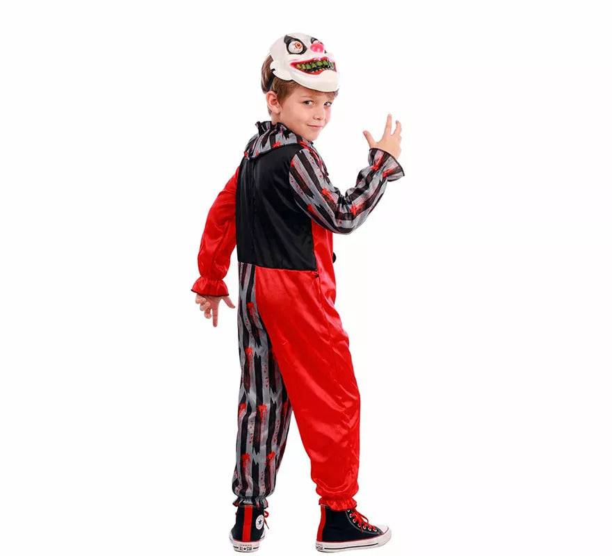 Translation missing: en.Disfraz de Payaso Asesino Loco con Máscara para niño