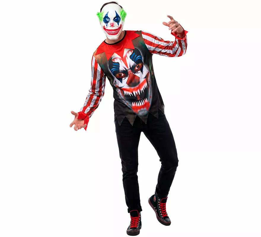 Translation missing: en.Disfraz de Payaso Asesino Sonriente con Máscara para hombre