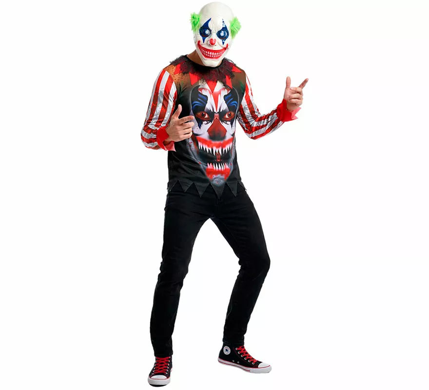Translation missing: en.Disfraz de Payaso Asesino Sonriente con Máscara para hombre