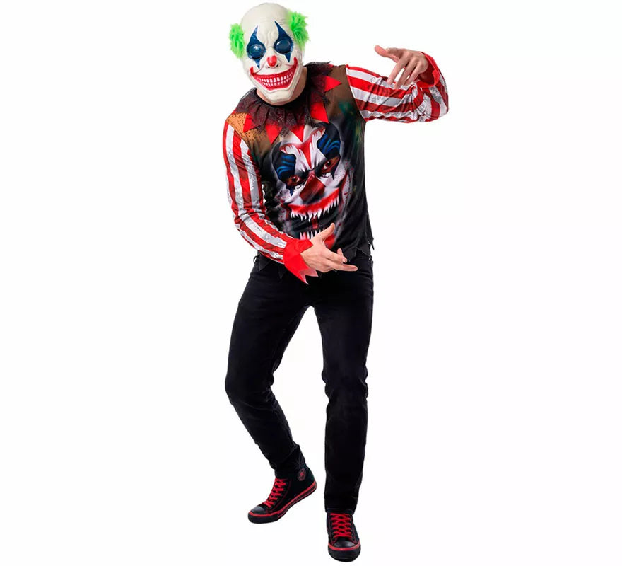 Translation missing: en.Disfraz de Payaso Asesino Sonriente con Máscara para hombre