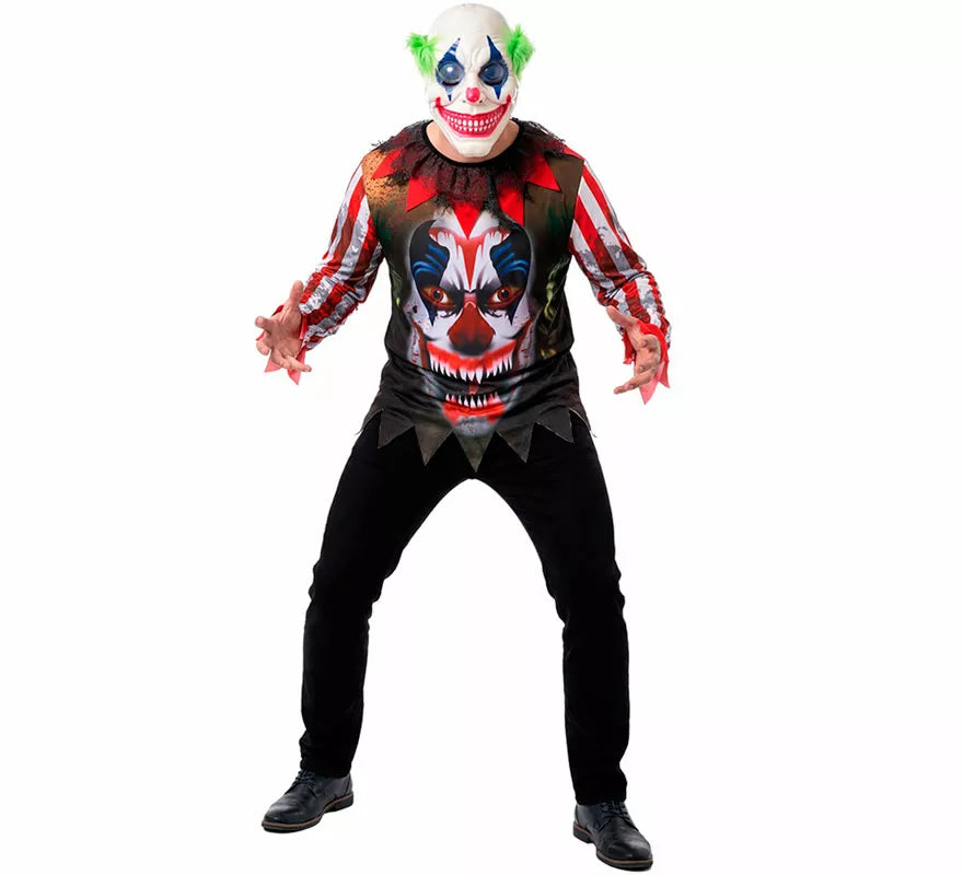 Translation missing: en.Disfraz de Payaso Asesino Sonriente con Máscara para hombre