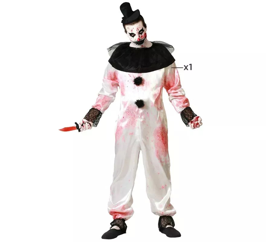 Disfraz de Payaso Blanco para hombre
