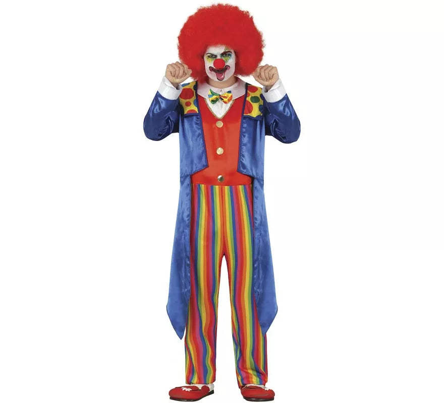 Disfraz de Payaso Chaqué Azul para hombre