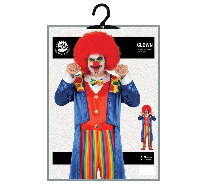Translation missing: en.Disfraz de Payaso Chaqué Azul para hombre