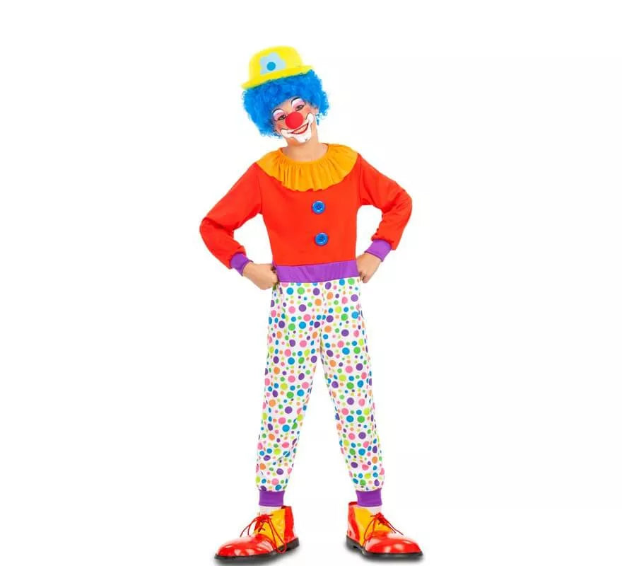 Translation missing: en.Disfraz de Payaso con Lunares para niño