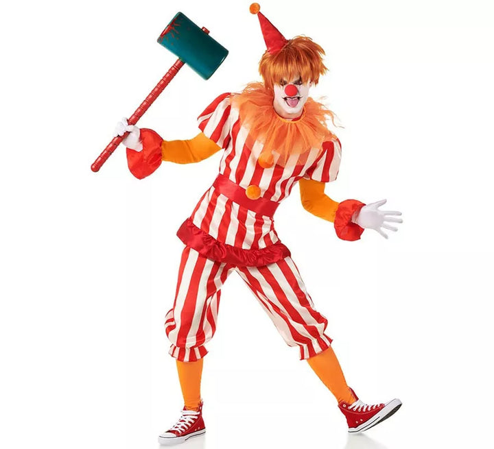 Disfraz de Payaso de Circo rojo y blanco para hombre