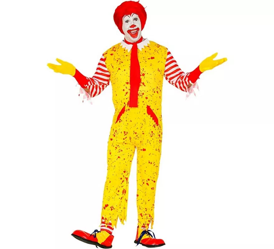 Disfraz de Payaso de Hamburguesa Asesino para hombre