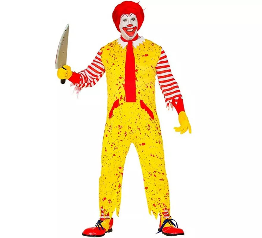 Disfraz de Payaso de Hamburguesa Asesino para hombre