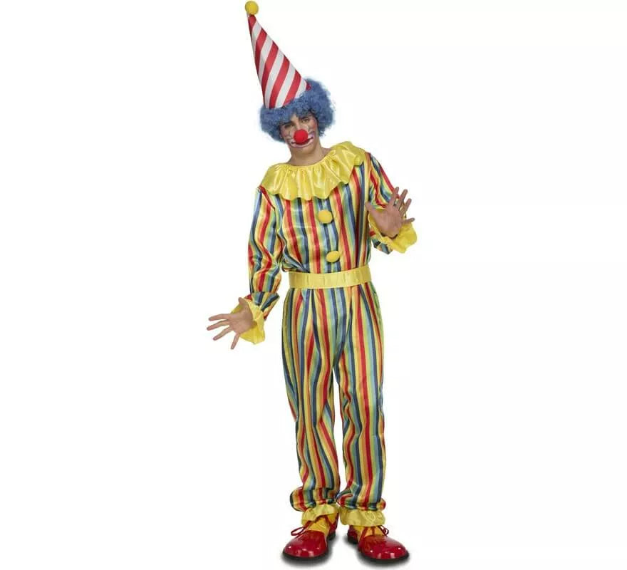 Disfraz de Payaso De Rayas para hombre