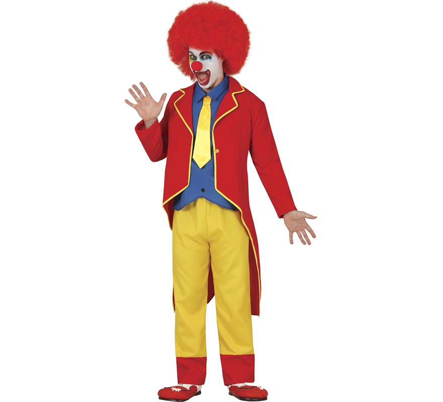 Translation missing: en.Disfraz de Payaso de Traje Rojo y Amarillo para hombre