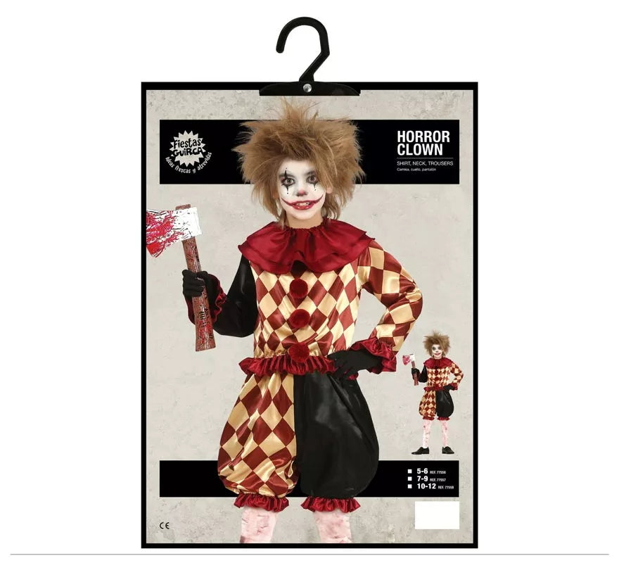 Disfraz de Payaso del Horror Sangriento para niño
