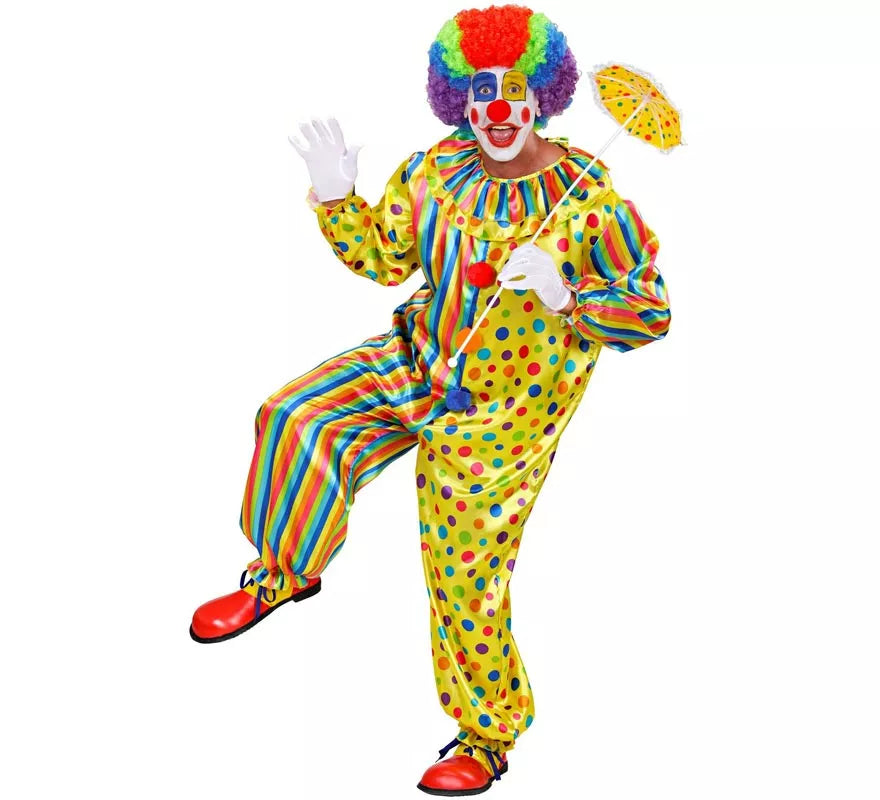 Disfraz de Payaso Lunares para adulto
