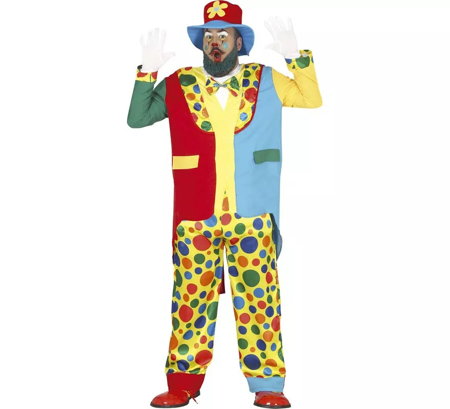 Disfraz de Payaso Lunares para hombre