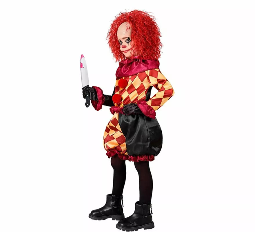 Translation missing: en.Disfraz de Payaso Macabro a Cuadros para niño