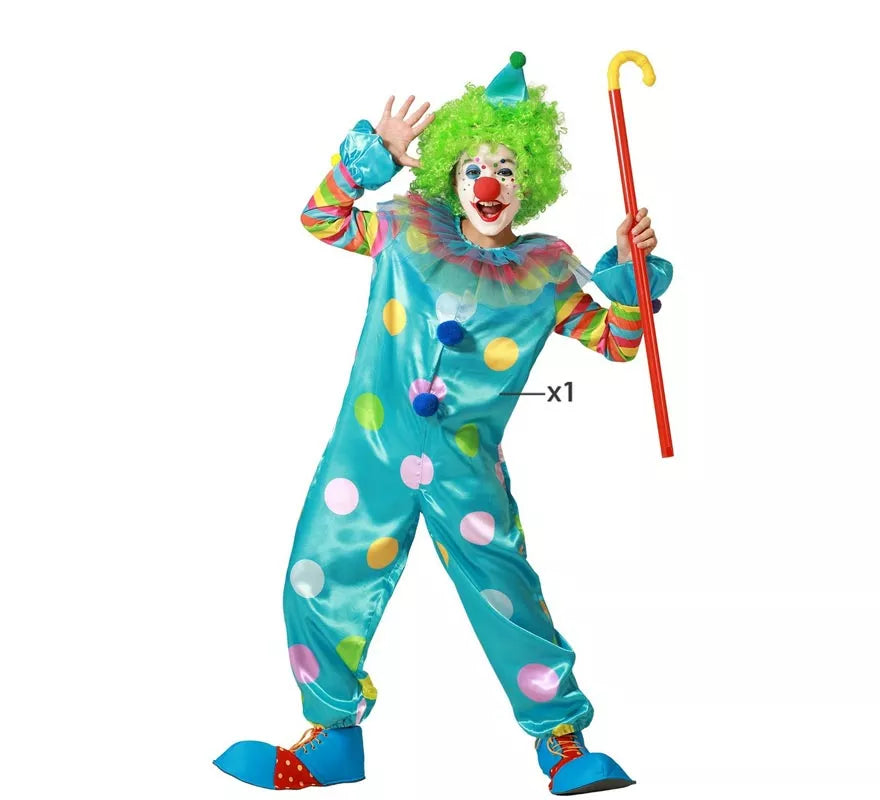 Disfraz de Payaso multicolor para niño