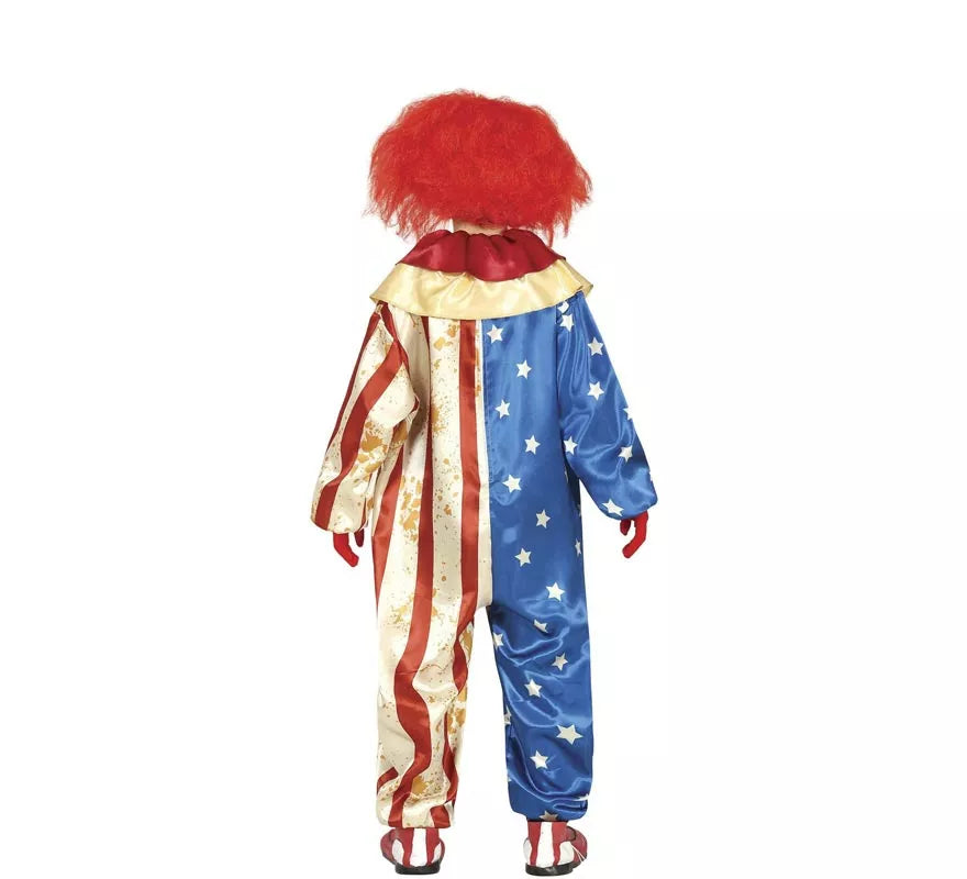 Disfraz de Payaso Patriota Malvado para niños