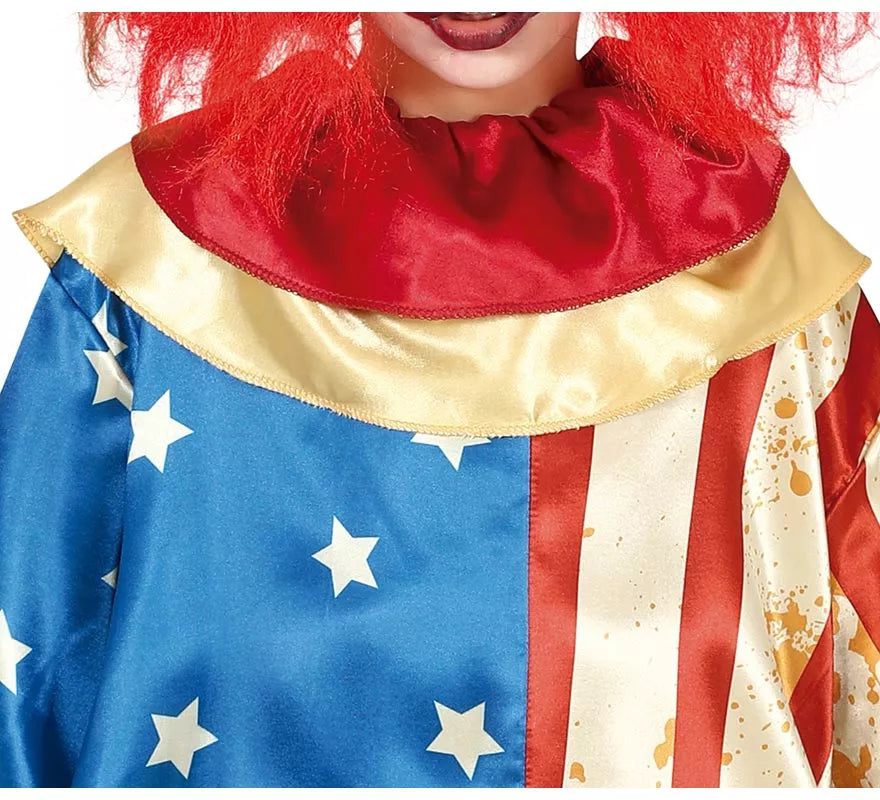 Disfraz de Payaso Patriota Malvado para niños