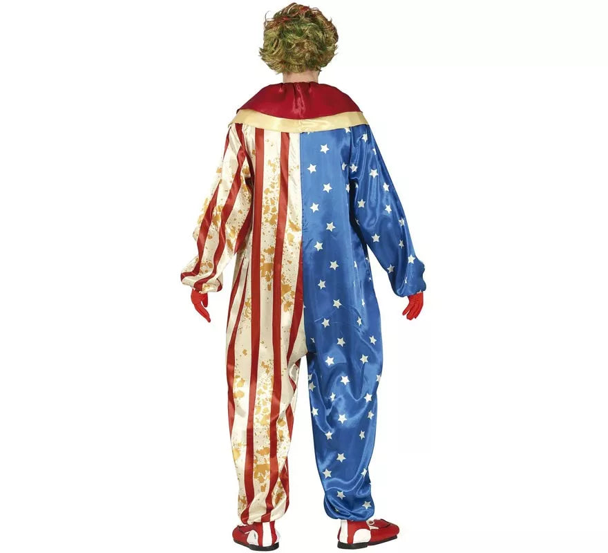 Disfraz de Payaso Patriota Siniestro para hombre