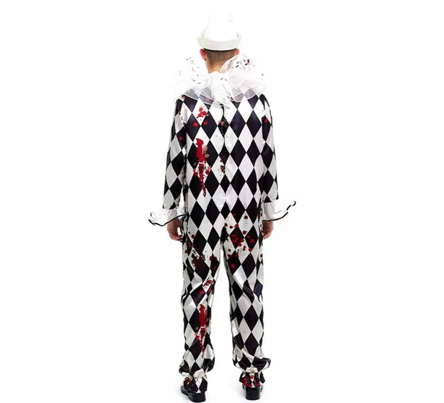 Translation missing: en.Disfraz de Payaso Pierrot Asesino con gorro para hombre