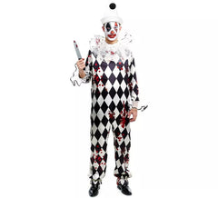 Men's Killer Pierrot Clown Costume with Hat