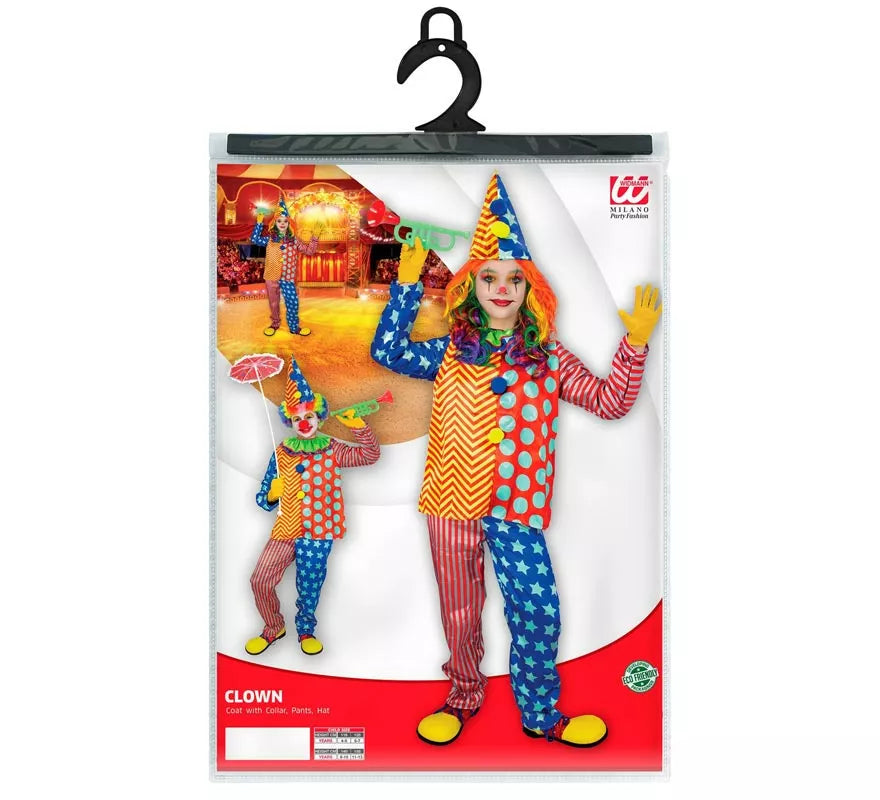 Translation missing: en.Disfraz de Payaso rayas y lunares para niños y adolescente