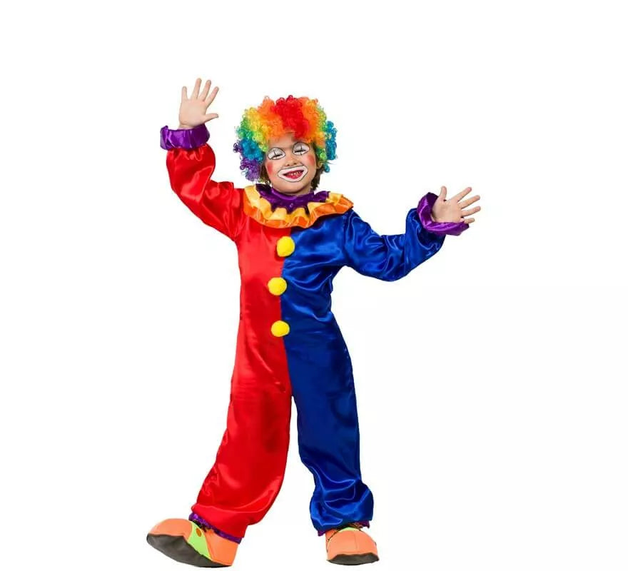 Translation missing: en.Disfraz de Payaso Rojo y Azul para niño