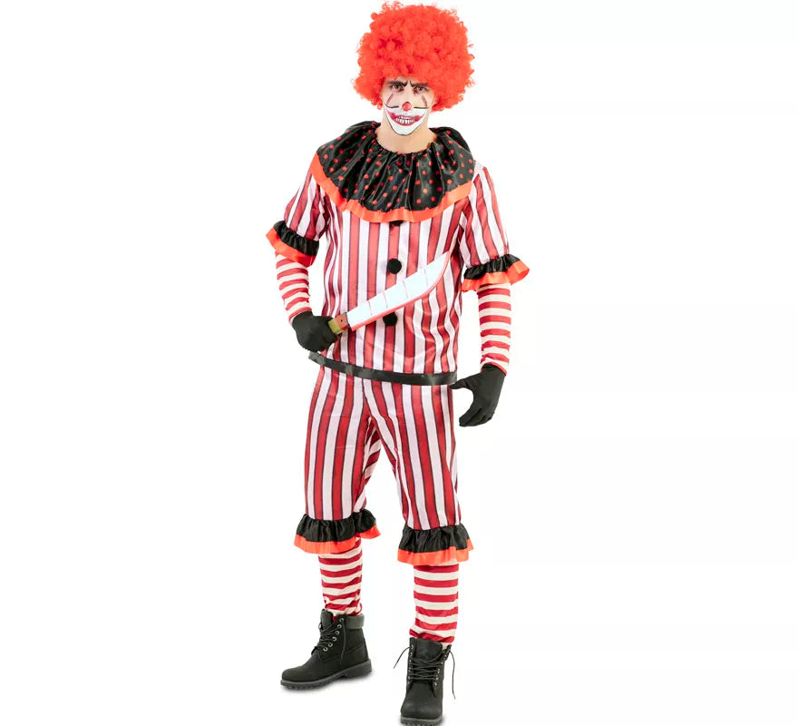 Translation missing: en.Disfraz de Payaso Sangriento Rojo para hombre