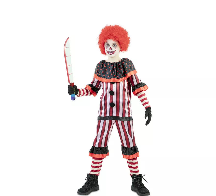 Disfraz de Payaso Sangriento Rojo para niño