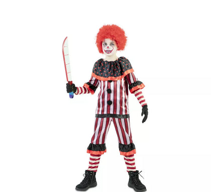 Disfraz de Payaso Sangriento Rojo para niño