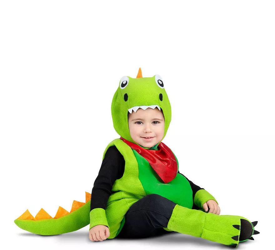 Disfraz de Pequeño Dinosaurio Verde para bebé y niños