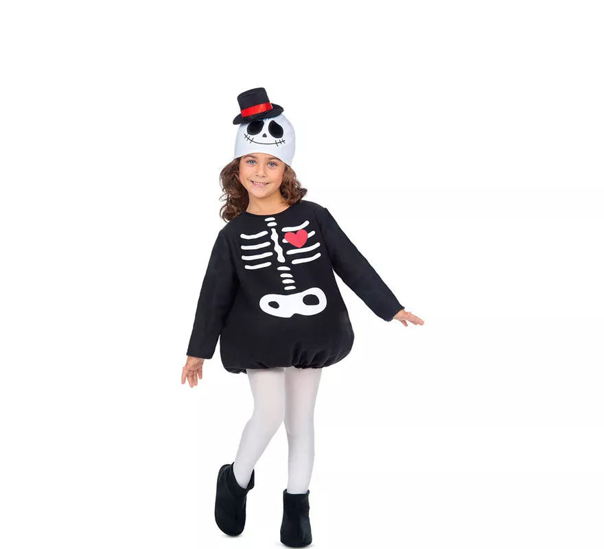 Translation missing: en.Disfraz de Pequeño Esqueleto con corazón para bebé y niños