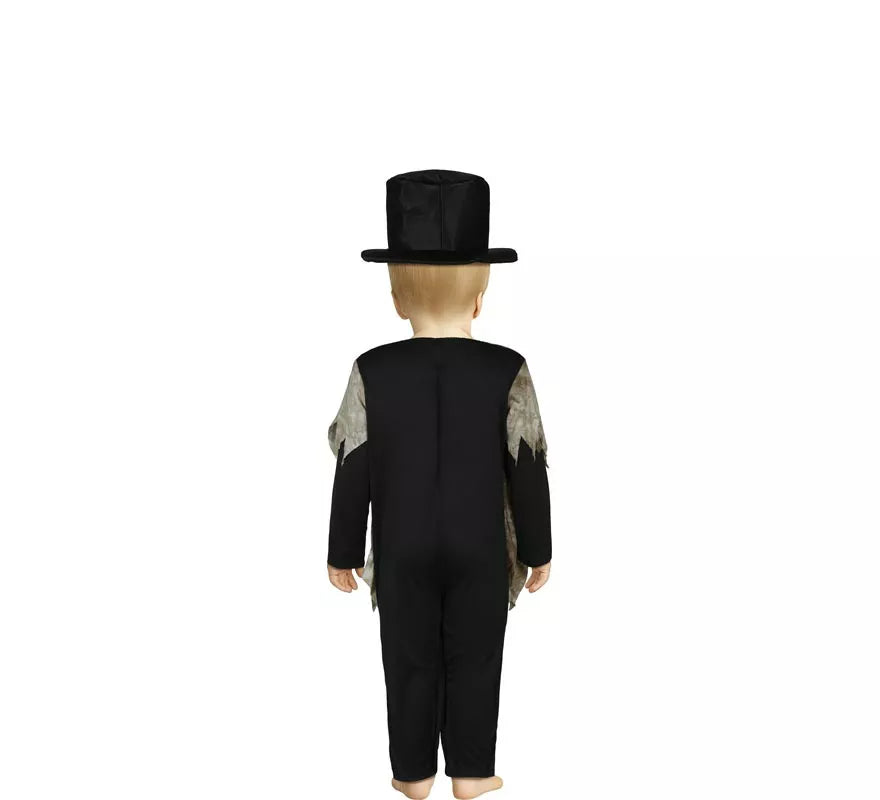 Disfraz de Pequeño Esqueleto con sombrero para bebé