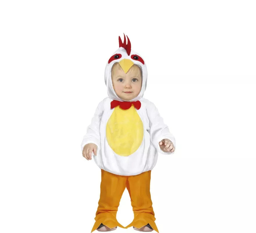 Disfraz de Pequeño Pollo Blanco para bebé