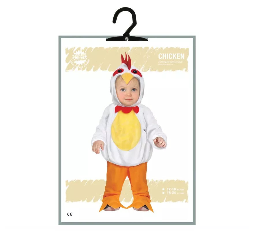 Translation missing: en.Disfraz de Pequeño Pollo Blanco para bebé
