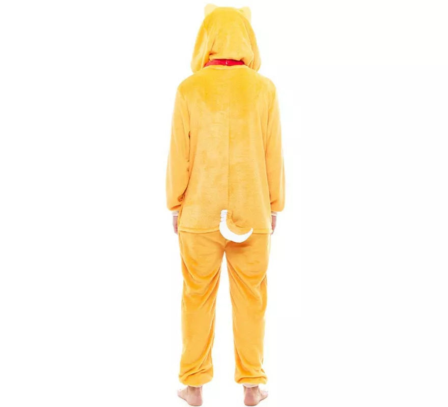 Disfraz de Pijama Aitor Akita naranja para adultos