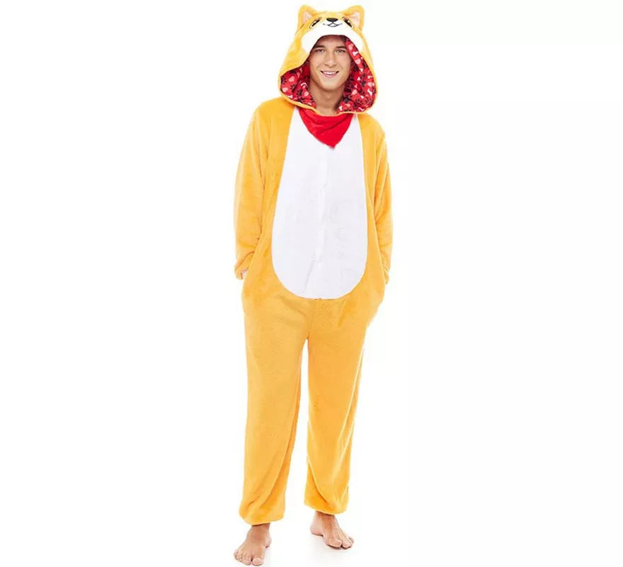 Translation missing: en.Disfraz de Pijama Aitor Akita naranja para adultos