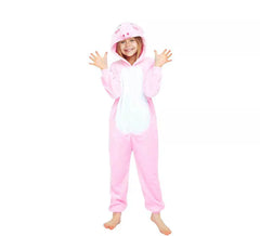 Pink Pig Pajama Costume with Hood for Girl