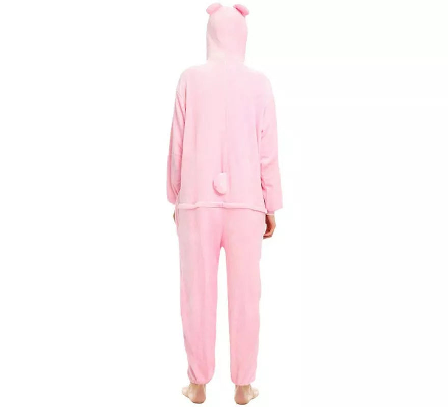Translation missing: en.Disfraz de Pijama Cerdo rosa suave para adultos
