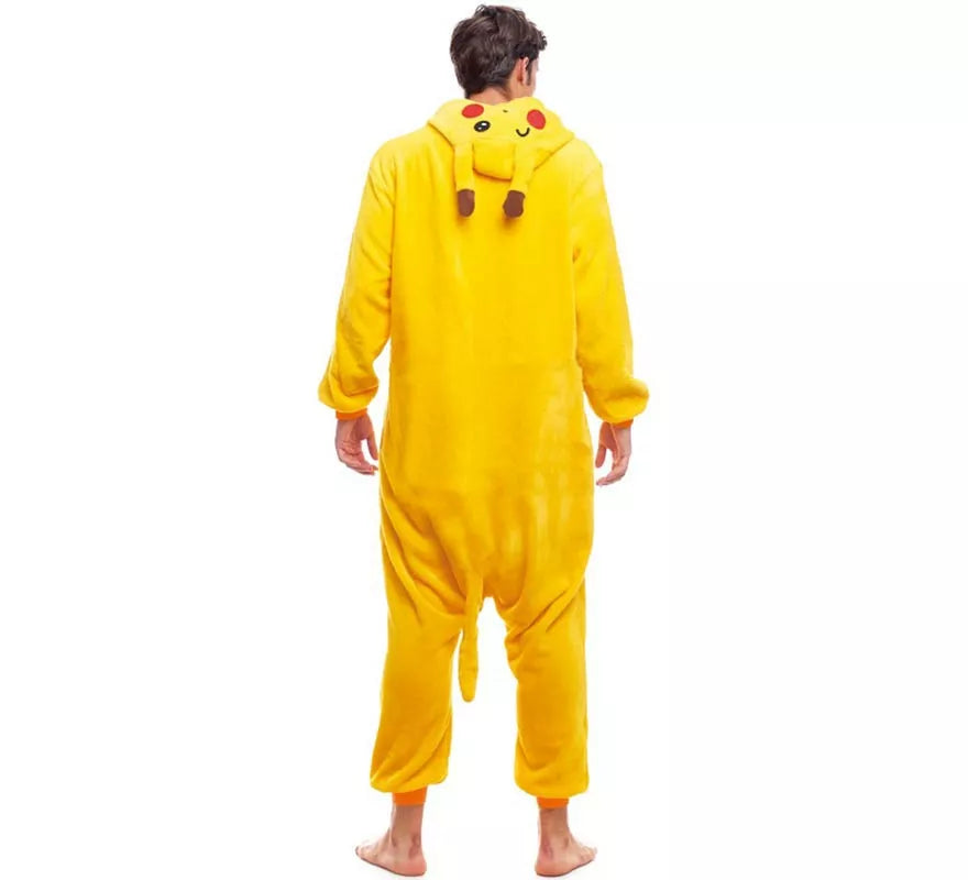 Translation missing: en.Disfraz de Pijama Chinchilla eléctrica amarilla para adultos