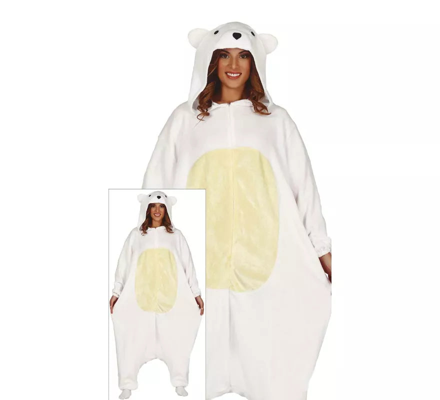 Disfraz de Pijama de Oso Polar para adultos