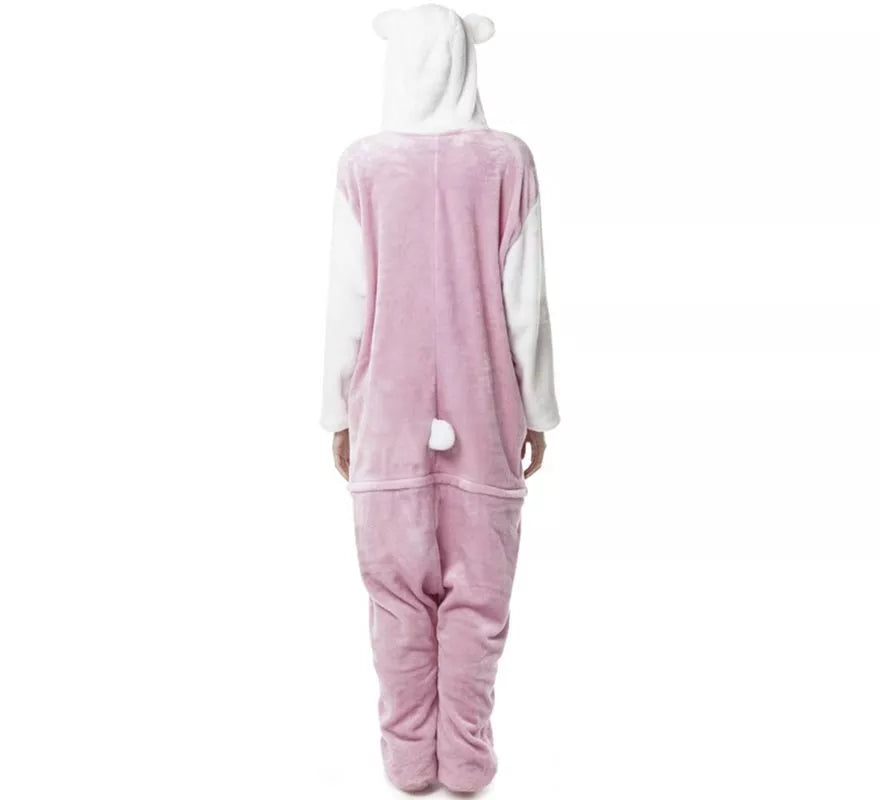 Disfraz de Pijama Gato rosa para adultos