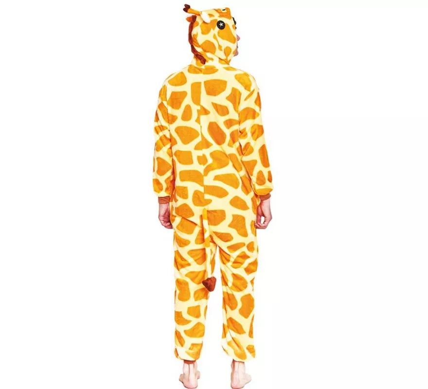 Disfraz de Pijama Jirafa naranja para adultos