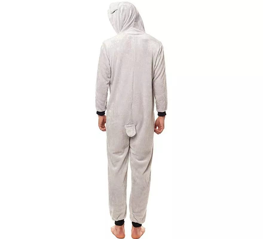 Translation missing: en.Disfraz de Pijama Koala gris para adultos