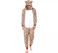 Disfraz de Pijama Leopardo marrón para adultos